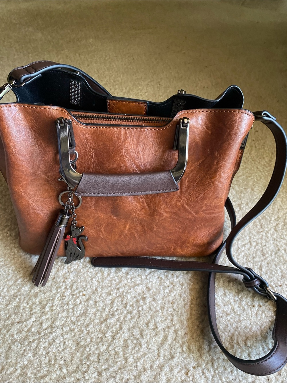 Rofozzi Handbag with Cat Charm